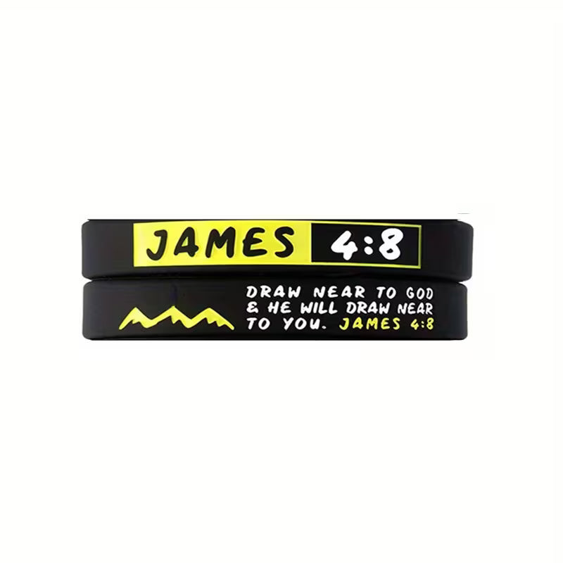 Christian Silicone Bible Verse Wristbands – Random 4 Pieces |