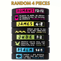 Christian Silicone Bible Verse Wristbands – Random 4 Pieces |