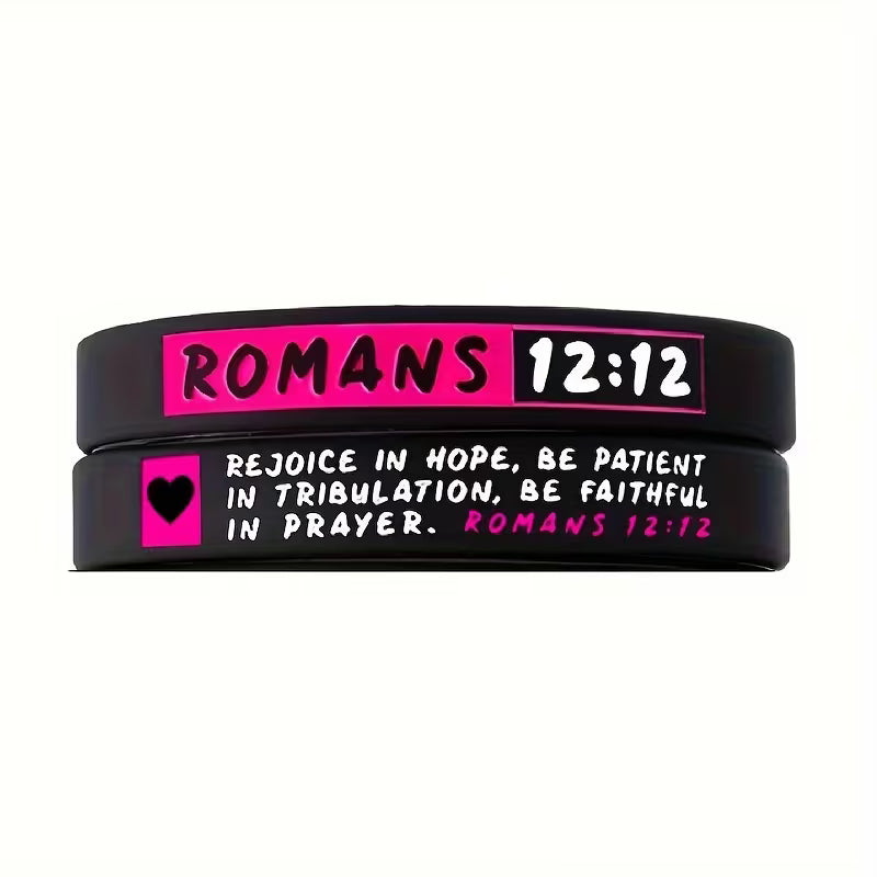 Christian Silicone Bible Verse Wristbands – Random 4 Pieces |