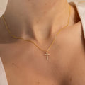 Imported Gold Cross Necklace for Women | Christian Faith Pendant | ChristianJewelry in Pakistan