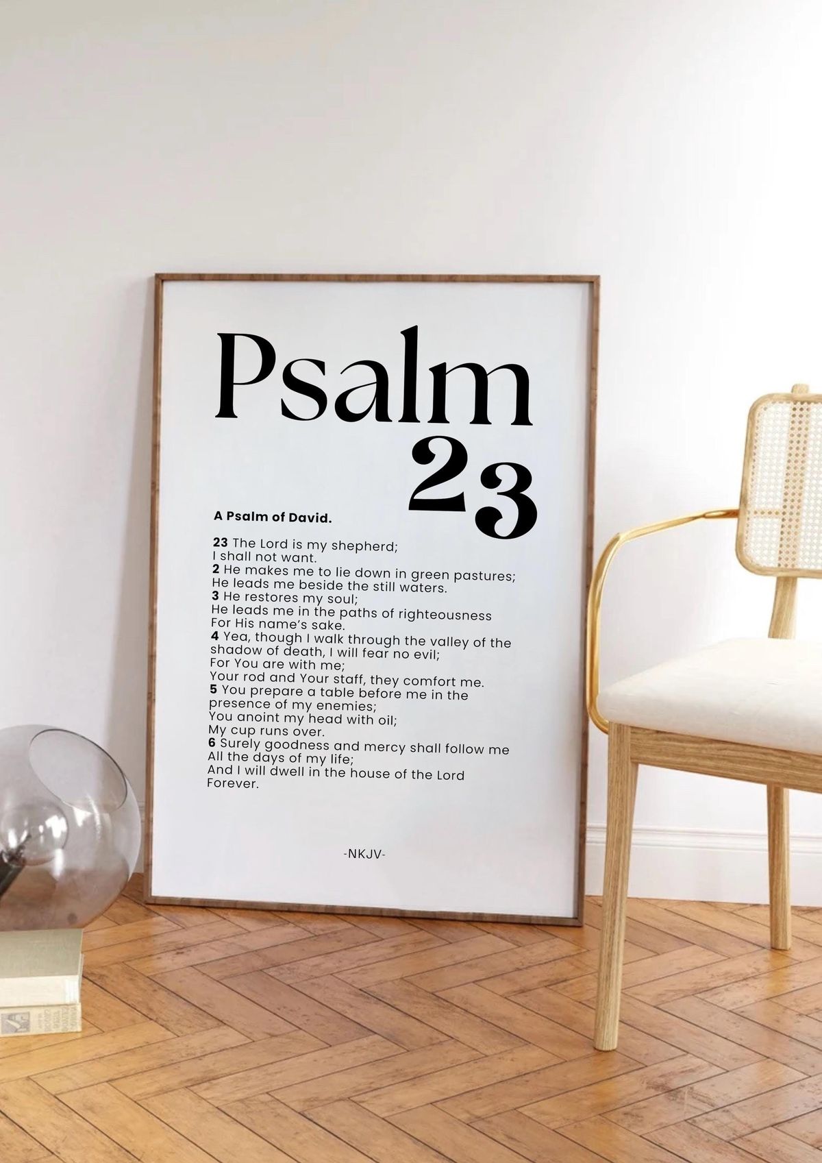 Psalm 23 Scripture Wall Frame | The Lord Is My Shepherd | Christian Bible Verse Wall Art